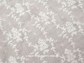 アンティーク 花模様の刺繍入り リノン ファブリック 幅110cm