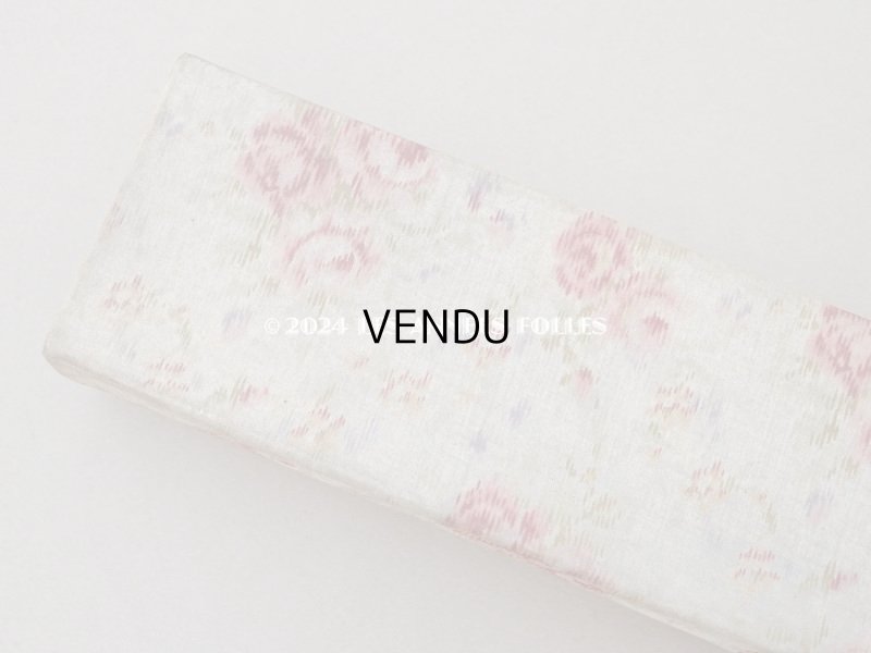 画像4: アンティーク 薔薇模様のほぐし織り カルトナージュボックス グローブボックス 