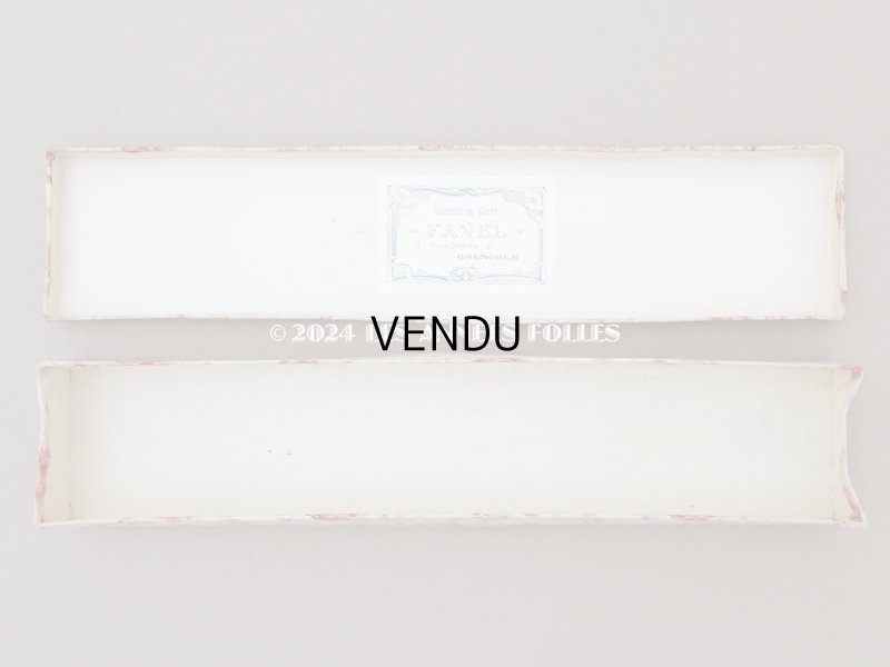 画像8: アンティーク 薔薇模様のほぐし織り カルトナージュボックス グローブボックス 