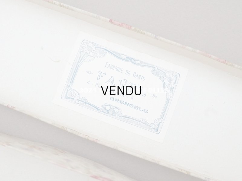 画像9: アンティーク 薔薇模様のほぐし織り カルトナージュボックス グローブボックス 