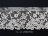 19世紀末 アンティーク ニードルレース ポワンドガーズのボーダー 32.5〜33cm 【ポワン・ド・ガーズ】 
