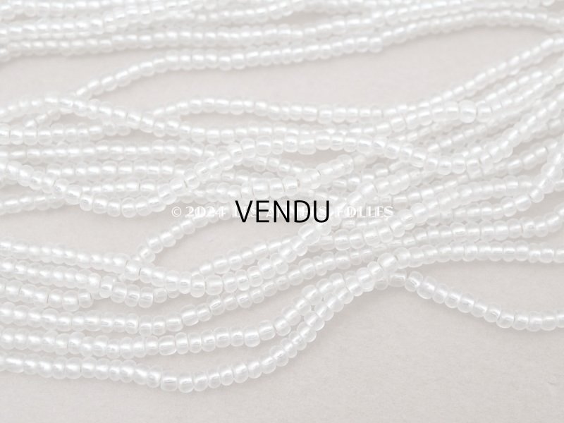 画像3: アンティーク シードビーズ ガラス製 半透明&シルバー 46g