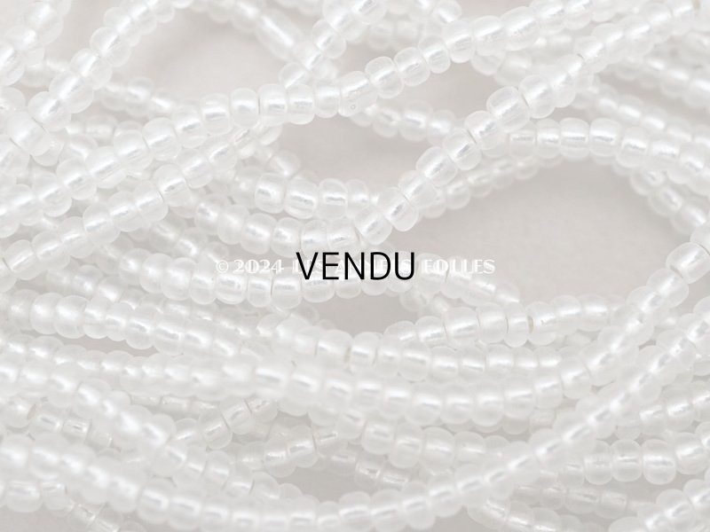 画像6: アンティーク シードビーズ ガラス製 半透明&シルバー 46g