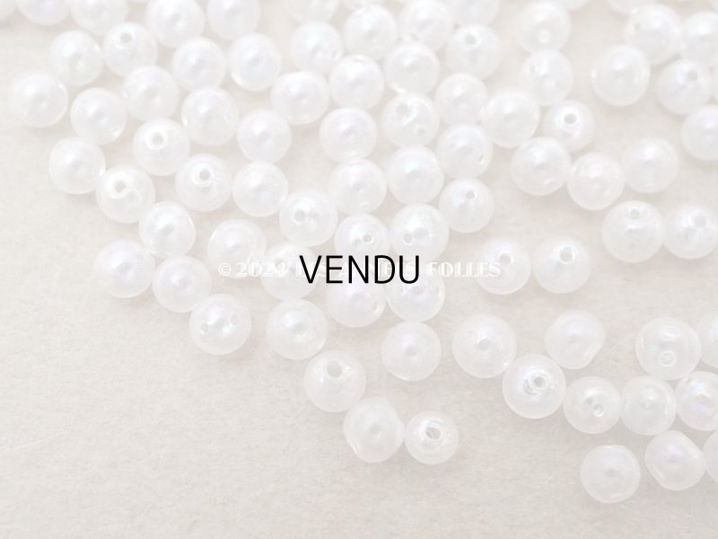 画像3: アンティーク スフレビーズ オーロラ加工 極小 4mm 30g 吹きガラス製ビーズ 