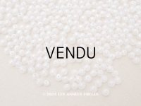 アンティーク スフレビーズ オーロラ加工 極小 4mm 30g 吹きガラス製ビーズ 