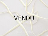 アンティーク リボン刺繍 & ロココトリム用 シルク製 リボン 2.37m 3mm幅 グリーン&イエロー