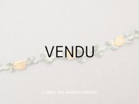 ＊蚤の市＊アンティーク シルク製 薔薇のロココトリム 山吹色 ロココリボン 