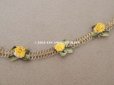 画像2: 19世紀末 アンティーク 薔薇のロココトリム イエロー 75cm (2)