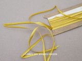 アンティーク リボン刺繍 & ロココトリム用 シルク製 リボン 3.1m 3mm幅 イエロー&ゴールド