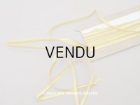 アンティーク リボン刺繍 & ロココトリム用 シルク製 リボン 3.1m 3mm幅 イエロー&ゴールド