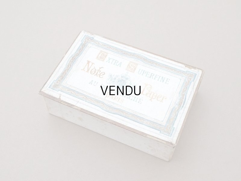 画像3: 1900年頃 アンティーク レターセットの紙箱 EXTRA SUPERFINE NOTE PAPER - AU BON MARCHE MAISON BOUCICAUT PARIS -