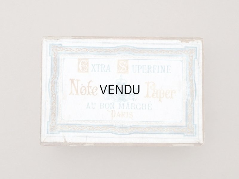画像5: 1900年頃 アンティーク レターセットの紙箱 EXTRA SUPERFINE NOTE PAPER - AU BON MARCHE MAISON BOUCICAUT PARIS -