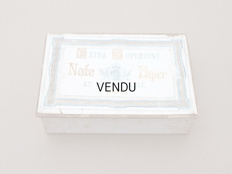 画像4: 1900年頃 アンティーク レターセットの紙箱 EXTRA SUPERFINE NOTE PAPER - AU BON MARCHE MAISON BOUCICAUT PARIS -