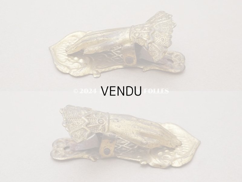 画像5: アンティーク ハンドモチーフのクリップ