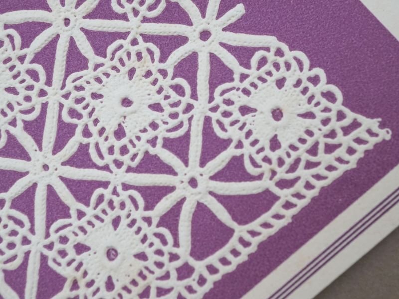 画像3: ＊蚤の市＊アンティーク エンボス加工 レース図案 3点セット 