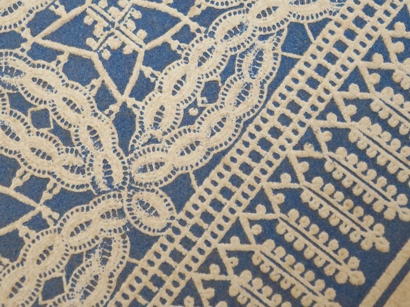 画像4: ＊蚤の市＊アンティーク エンボス加工 レース図案 3点セット 