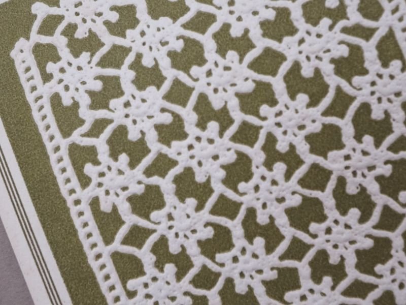 画像3: *蚤の市*アンティーク エンボス加工 レース図案 6点セット CARTIER-BRESSON