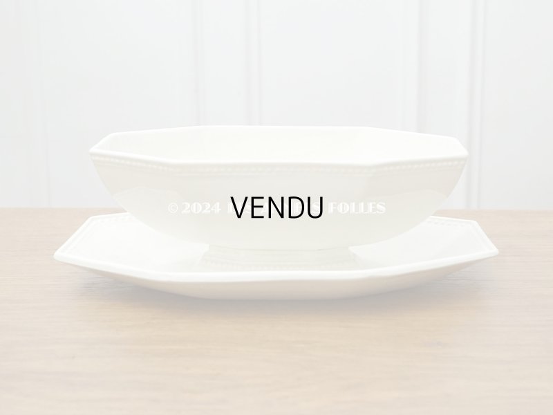 画像4: アンティーク オクトゴナル ソーシエール モントロー - CREIL ET MONTEREAU -