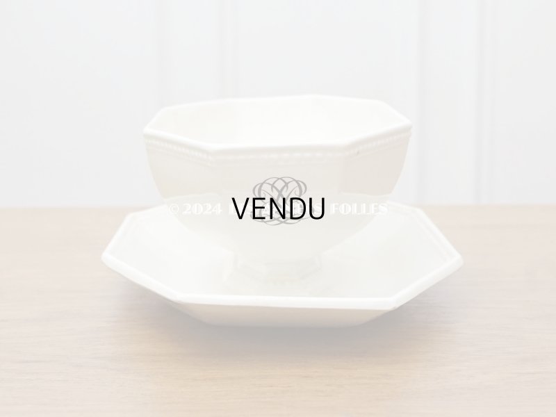 画像3: アンティーク オクトゴナル ソーシエール モントロー - CREIL ET MONTEREAU -