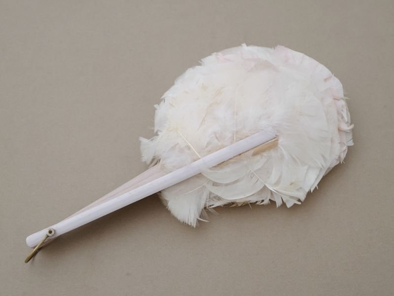 画像6: アンティーク フェザーのファン パウダーピンク