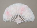 アンティーク フェザーのファン パウダーピンク