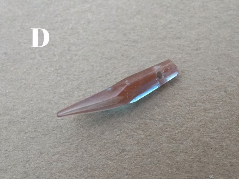 画像9: 【セール対象外】【クーポン対象外】アンティーク サフィレットのビーズ アイシクル型 カット入り 18〜19mm ピース売り 