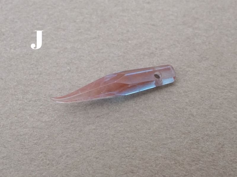 画像15: 【セール対象外】【クーポン対象外】アンティーク サフィレットのビーズ アイシクル型 カット入り 18〜19mm ピース売り 