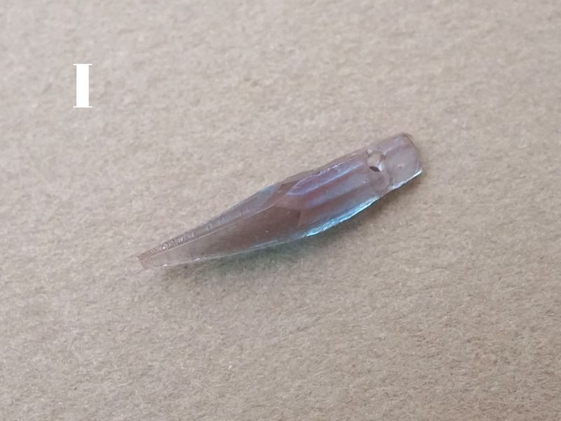 画像14: 【セール対象外】【クーポン対象外】アンティーク サフィレットのビーズ アイシクル型 カット入り 18〜19mm ピース売り 