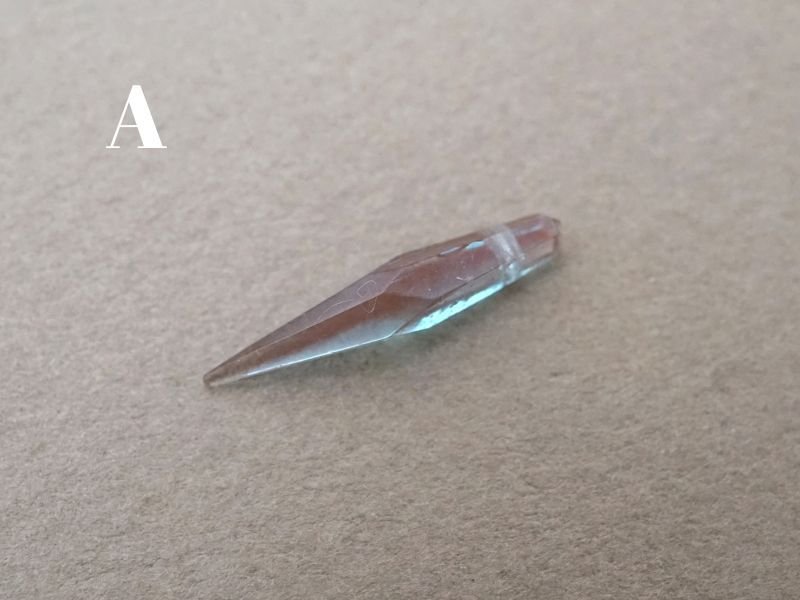 画像6: 【セール対象外】【クーポン対象外】アンティーク サフィレットのビーズ アイシクル型 カット入り 18〜19mm ピース売り 