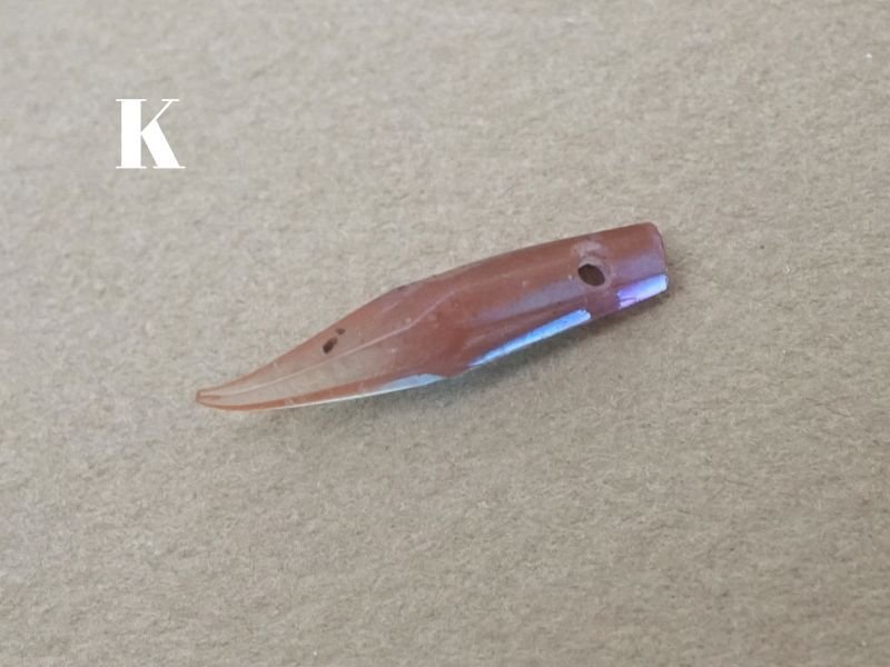 画像16: 【セール対象外】【クーポン対象外】アンティーク サフィレットのビーズ アイシクル型 カット入り 18〜19mm ピース売り 