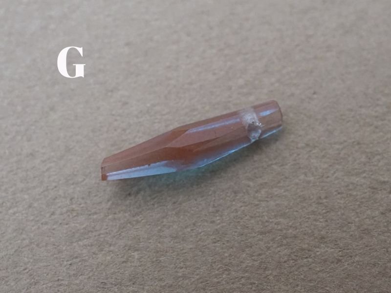 画像12: 【セール対象外】【クーポン対象外】アンティーク サフィレットのビーズ アイシクル型 カット入り 18〜19mm ピース売り 