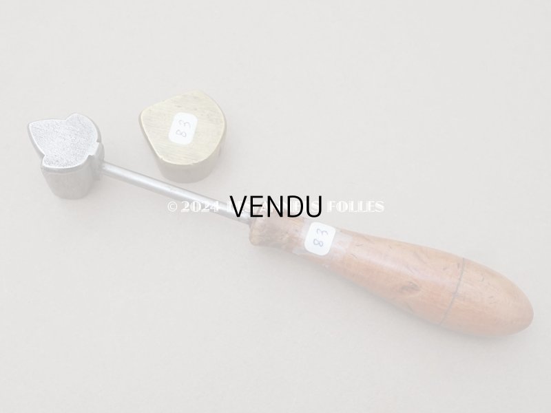 画像4: 19世紀末 アンティーク  こて リーフ アイビー 型押し 