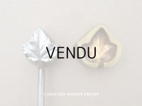 19世紀末 アンティーク  こて リーフ アイビー 型押し 