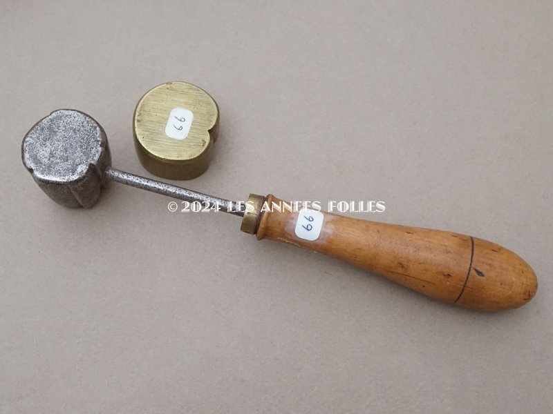 画像5: 19世紀末 アンティーク  こて リーフ 型押し 