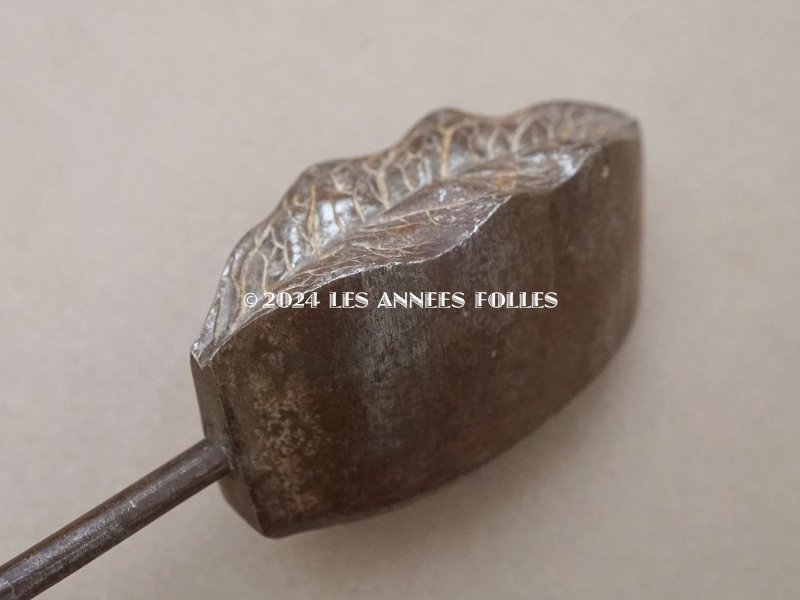 画像4: 19世紀末 アンティーク  こて リーフ 型押し