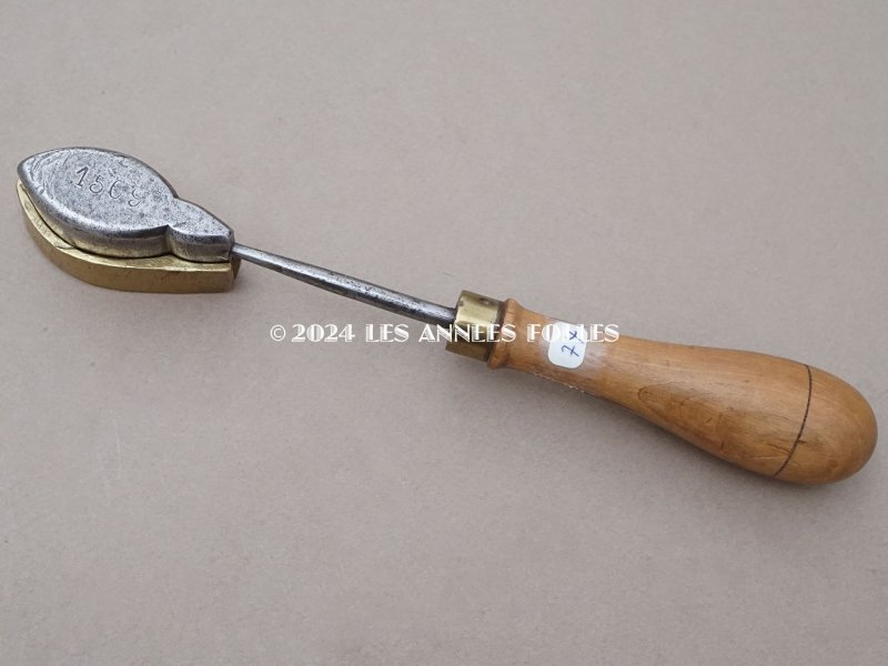 画像6: 19世紀末 アンティーク  こて リーフ 型押し 