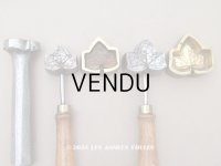 19世紀末 アンティーク  こて & 抜き型 アイビーのリーフ 3点セット