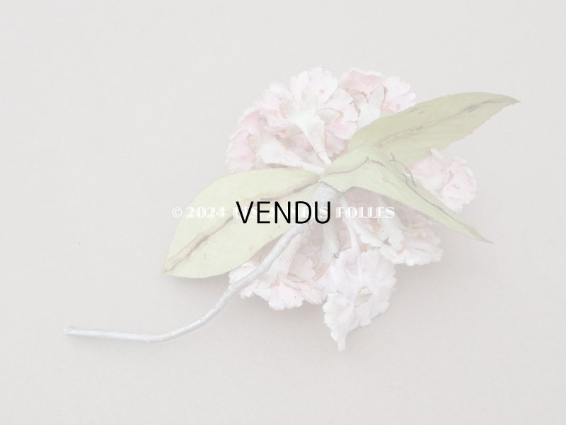 画像5: アンティーク シルクベルベット製 布花 パウダーピンク