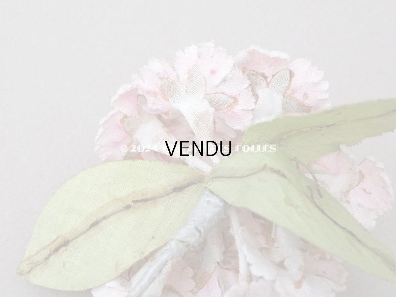 画像6: アンティーク シルクベルベット製 布花 パウダーピンク