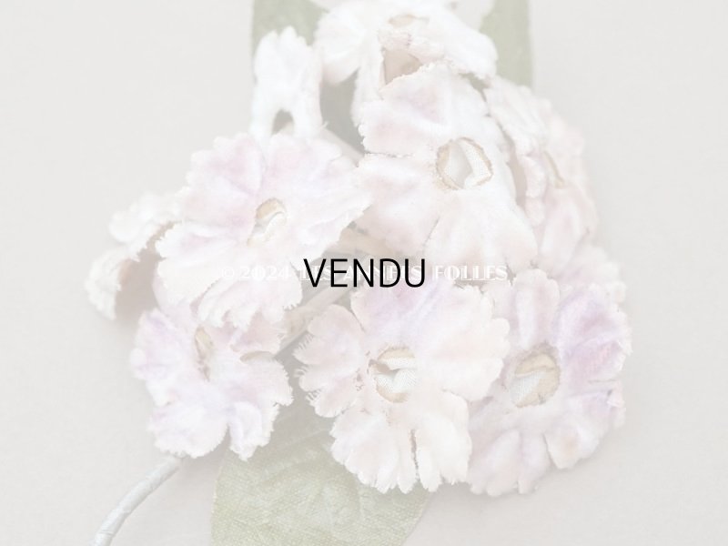 画像4: アンティーク シルクベルベット製 布花 パウダーピンク