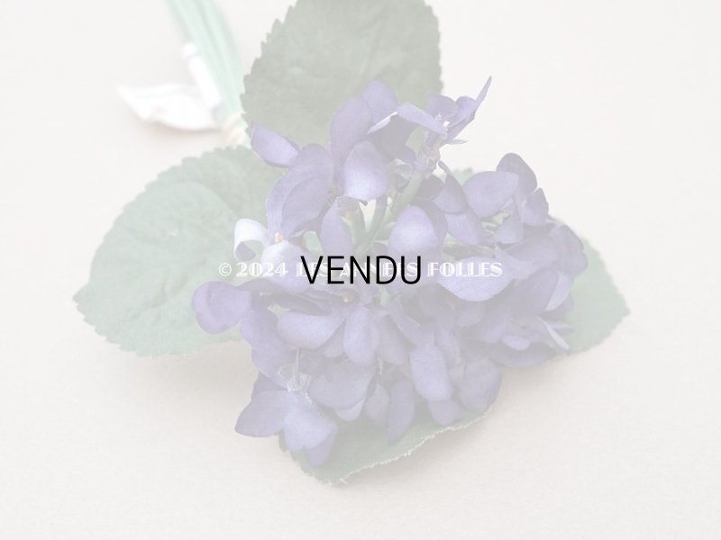 画像5: アンティーク 菫の布花 シルク製