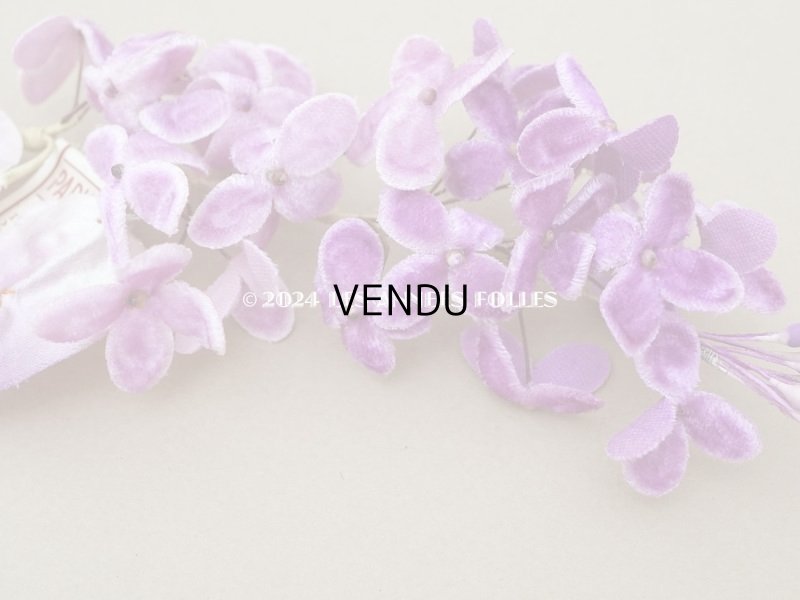 画像5: アンティーク シルクベルベット製 ライラックの布花 