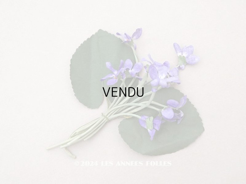 画像1: アンティーク 菫の布花 
