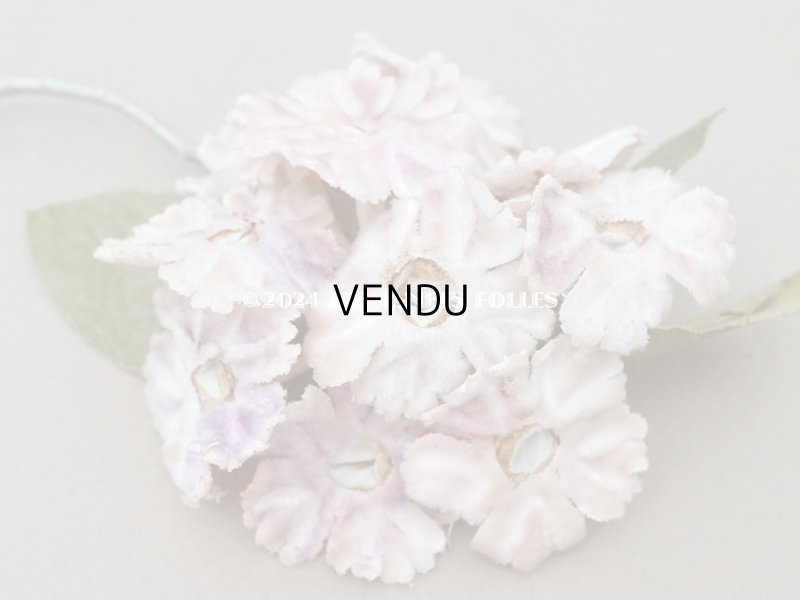 画像3: アンティーク シルクベルベット製 布花 パウダーピンク