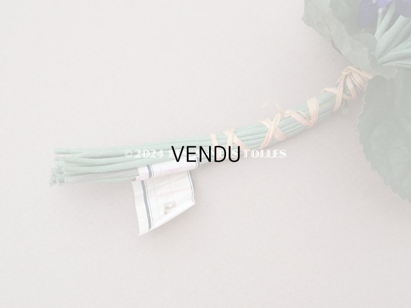 画像7: アンティーク 菫の布花 シルク製