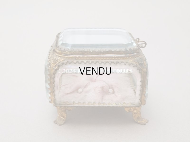 画像15: 19世紀末 アンティーク ジュエリーボックス ピンクのシルククッション 