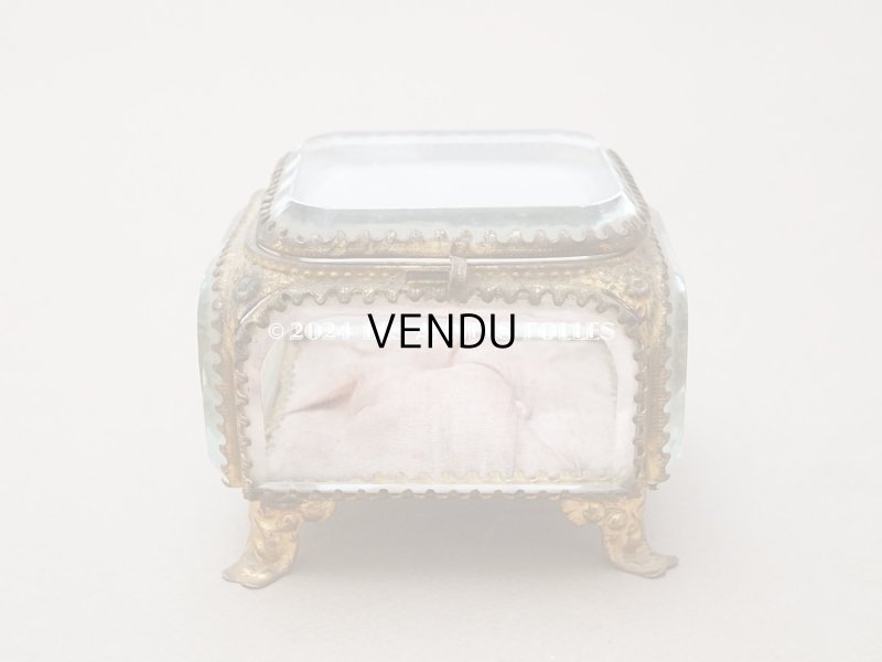 画像13: 19世紀末 アンティーク ジュエリーボックス ピンクのシルククッション 