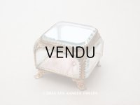 19世紀末 アンティーク ジュエリーボックス ピンクのシルククッション 