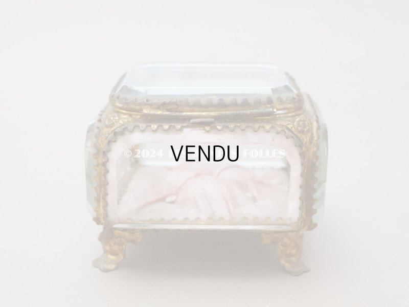 画像14: 19世紀末 アンティーク ジュエリーボックス ピンクのシルククッション 