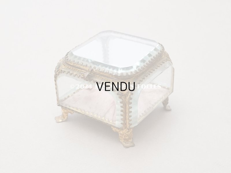 画像3: 19世紀末 アンティーク ジュエリーボックス ピンクのシルククッション 